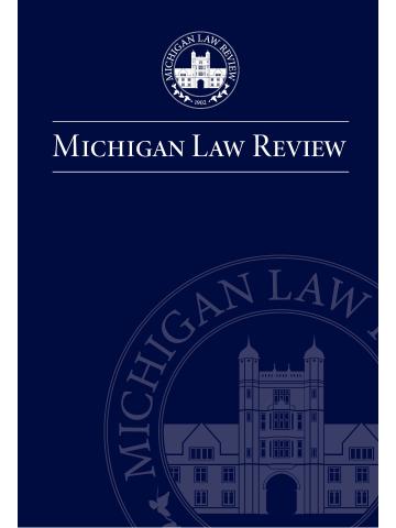 Cover of Michigan Law Review